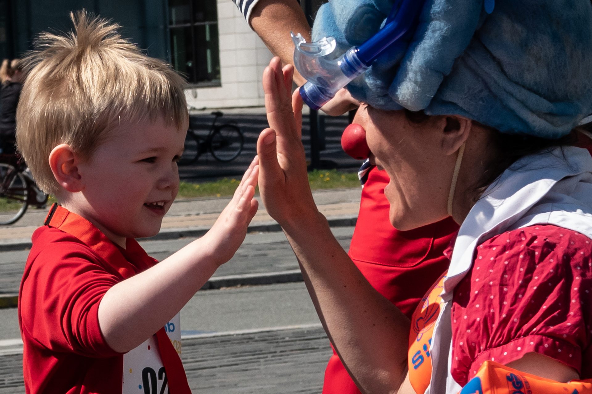 Klovneløb highfive